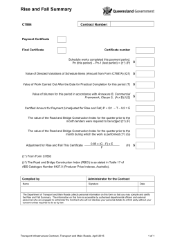 C7844 Rise and Fall Summary - Department of Transport and Main