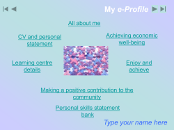 My E-Portfolio