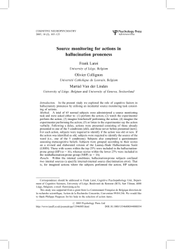 Source monitoring for actions in hallucination proneness