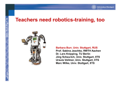 Teachers need robotics