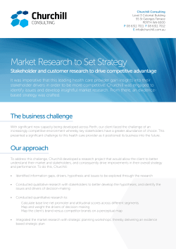Market Research to Set Strategy
