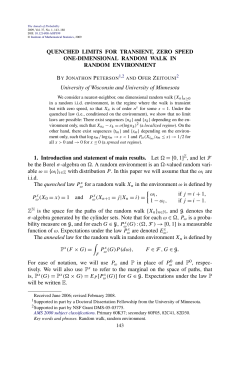Quenched limits for transient, zero speed one