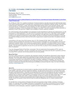 ICL to Sell its Pharma, Cosmetics and Gypsum Businesses to One