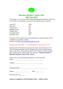 entry form - Barnsley Beeches Cricket Club