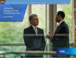 Calibrating strategy and risk: A board`s-eye view