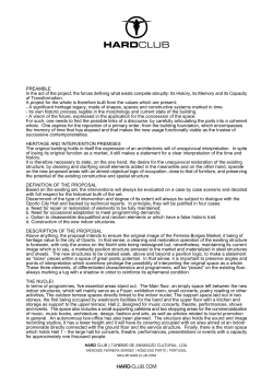 PREAMBLE In the act of the project, the forces defining what exists