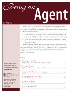 Being an Agent in Alberta - Centre for Public Legal Education Alberta