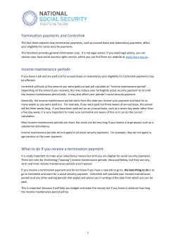 Termination payments and Centrelink Income maintenance periods