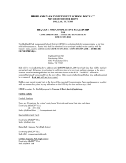highland park independent school district request for competitive