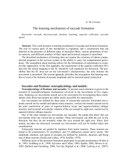 The learning mechanism of saccade formation