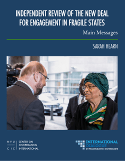 independent review of the new deal for engagement in fragile states