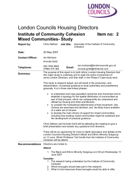 Improving Housing And Neighbourhood Choices: Promoting Mixed