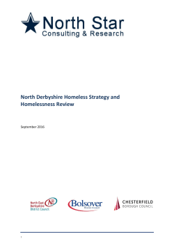 North Derbyshire Homeless Strategy and Homelessness Review