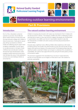 Rethinking outdoor learning environments