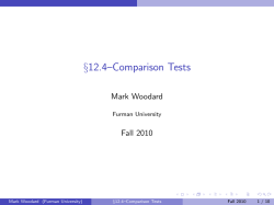 12.4&ndash;Comparison Tests