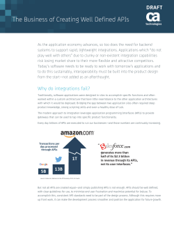 The Business of Creating Well-Defined APIs