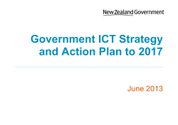 Government ICT Strategy and Action Plan to 2017