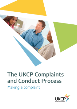 The UKCP Complaints and Conduct Process