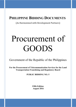 Philippine Bidding Documents
