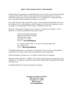 State-by-State Licensure Requirements