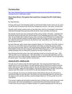 Down Goes Brown: Five games that could have changed the 2017