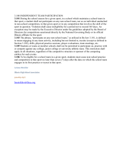 3.100 INDEPENDENT TEAM PARTICIPATION 3.101 During the