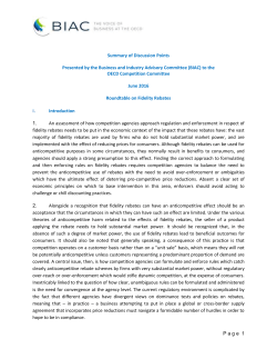 BIAC Paper - Fidelity Rebates