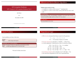 NP-Complete Problems [1ex] DPV Chapter 8: NP