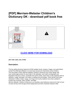 Merriam-Webster Children`s Dictionary DK