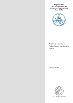 Probability Measures on Product Spaces with Uniform Metrics
