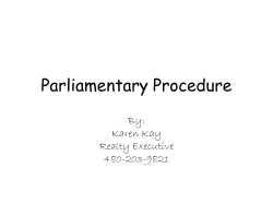 Parliamentary Procedure