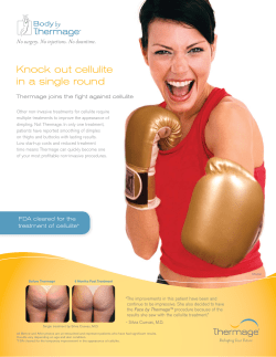Knock out cellulite in a single round