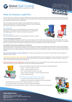 How to choose a spill kit
