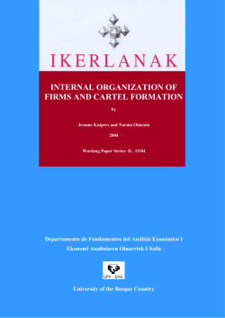 internal organization of firms and cartel formation