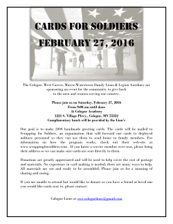 Cards for Soldiers &ndash; 2016