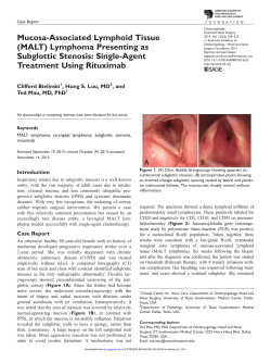 Mucosa-Associated Lymphoid Tissue (MALT) Lymphoma