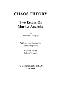 Chaos Theory: Two Essays on Market Anarchy