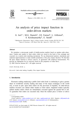 An analysis of price impact function in order