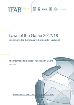 Guidelines for Temporary dismissals