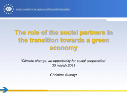 The role of the social partners in the transition towards a green