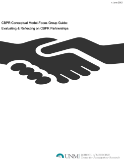 This facilitator guide contains questions for two focus group purposes: