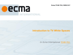 Introduction to TV White Spaces