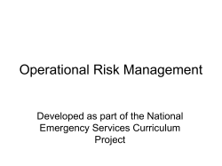 Operational Risk Management