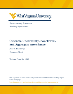 Outcome Uncertainty, Fan Travel, and Aggregate