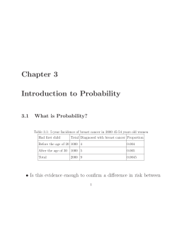 Chapter 3 Introduction to Probability