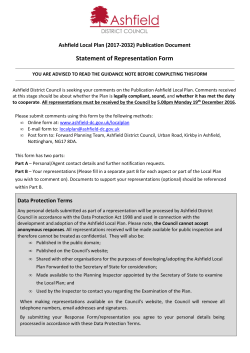 Statement of Representation Form