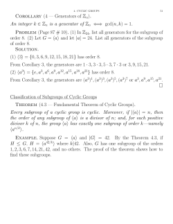 Corollary (4 &mdash; Generators of Z n).