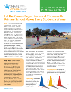Let the Games Begin: Recess at Thomasville