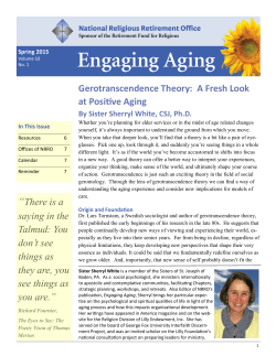 Gerotranscendence Theory: A Fresh Look at Positive Aging &ldquo;There