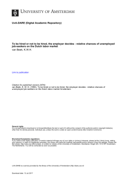 3 labor market theory - University of Amsterdam